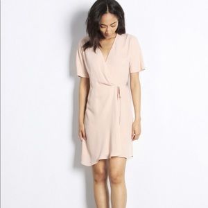 Mod Ref 💕 Blush “Port” Mini Wrap Dress